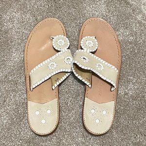 Jack Rogers Palm Beach Sandal - White/Bone